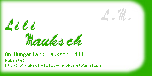 lili mauksch business card